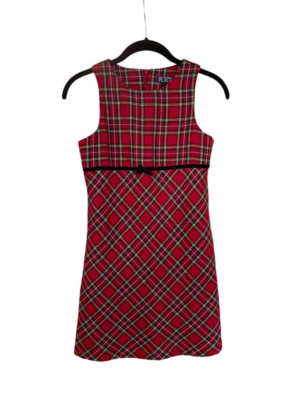 The Children's Place Red Plaid Holiday Dress sz 10